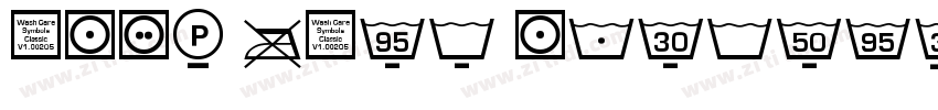 ASTM Care Symbols 20字体转换